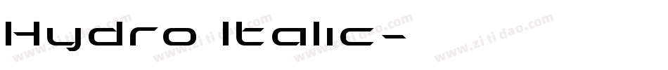 Hydro Italic字体转换